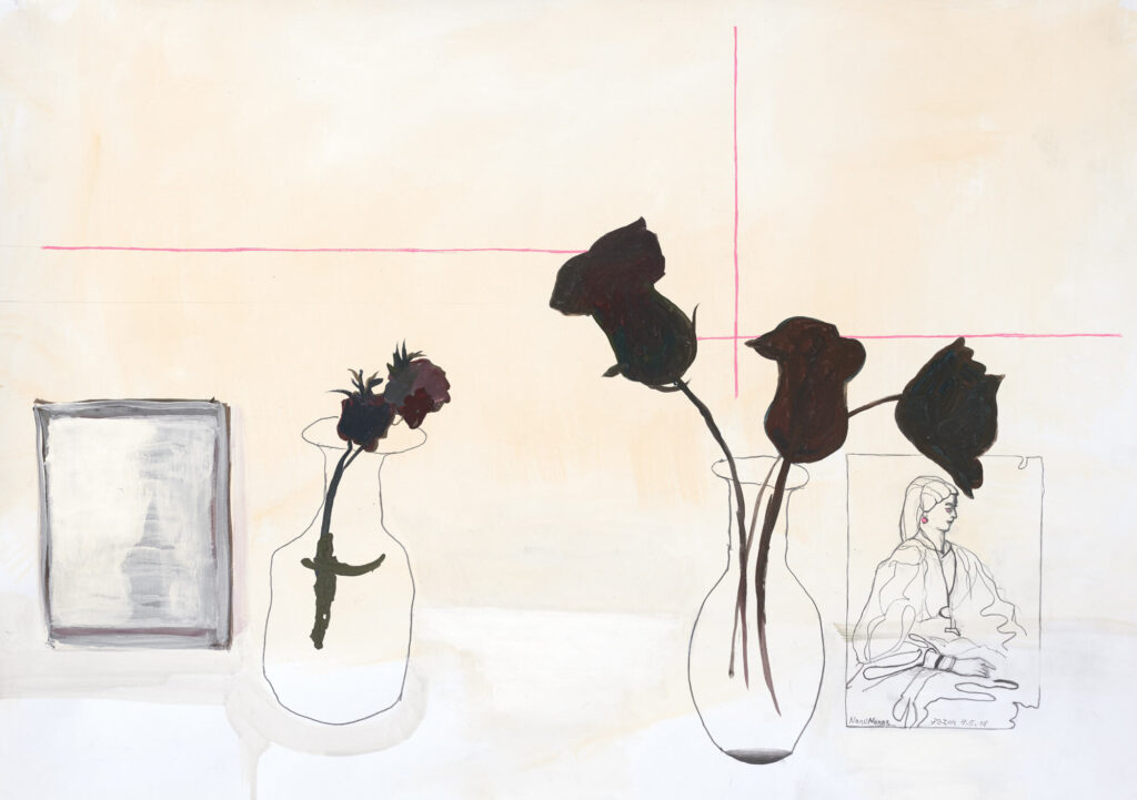 Nanu Nanna, 2018, 44x63cm, Acryl, Bleistift auf Papier