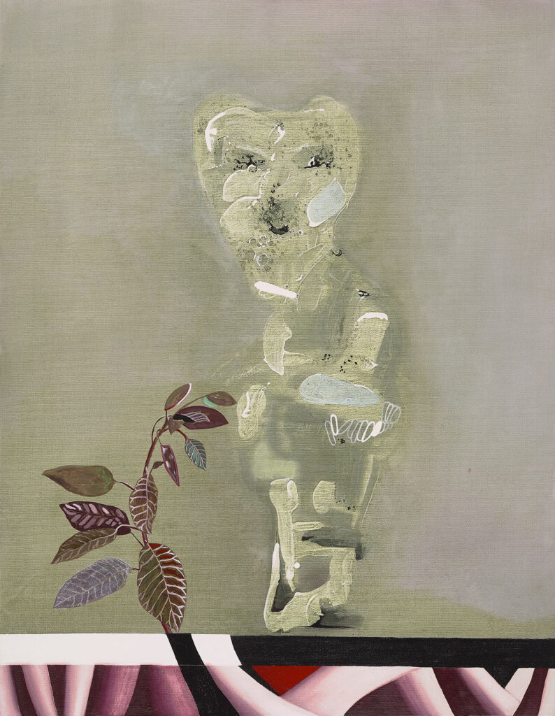 Was die Bühne kann I, 2022, 90x70cm, Öl auf Leinwand