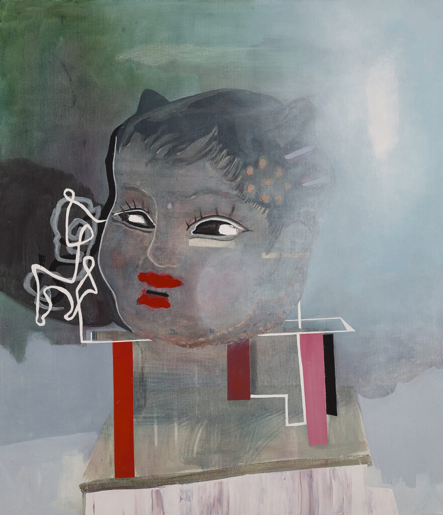 charmanter Begleiter III, Xi'an, 2022, 80x70cm, Öl auf Leinwand