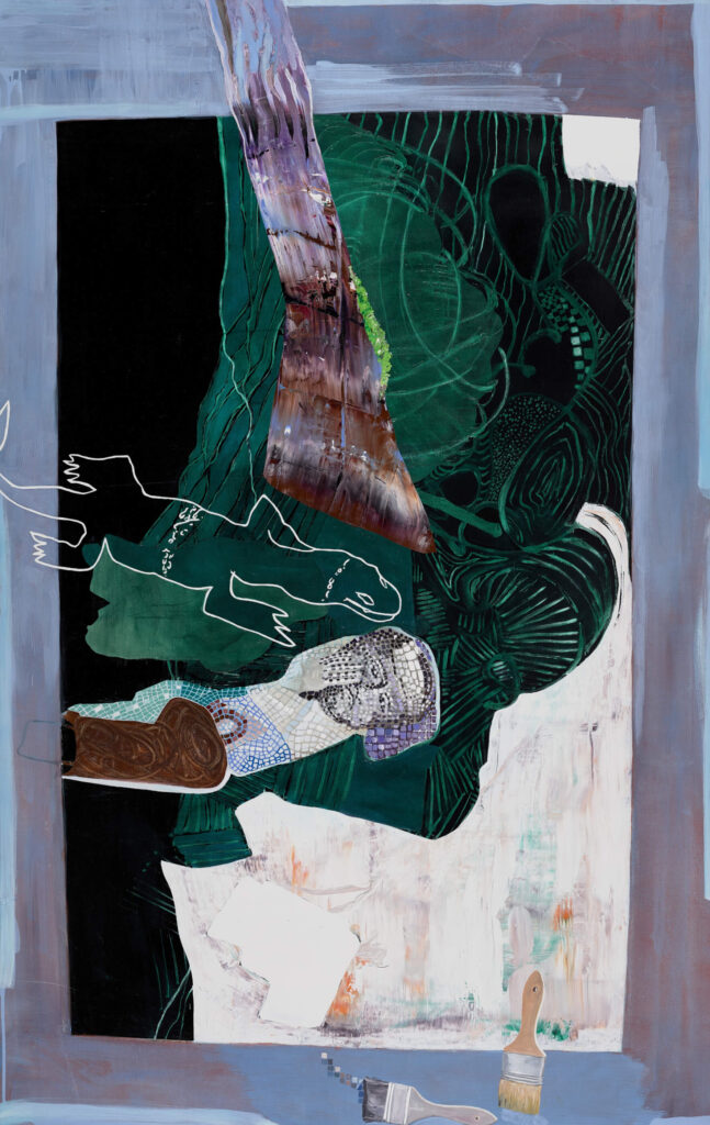 Palermo, flüchtige Gesellschaft, 2018, 190x120cm, Öl auf Leinwand