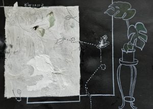 Denklandschaften Xian, 2025, 21x15cm, Bleistift, Holzzellstoff auf Papier