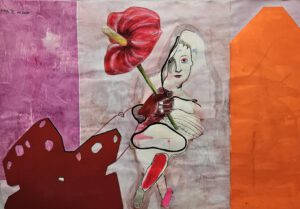 U.R.R. XI 11, 2025, 70x100cm, Bleistift, Gouache, Karton auf Papier