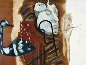 umsichtiges Geleit, 2025, 120x160cm, Öl auf Leinwand